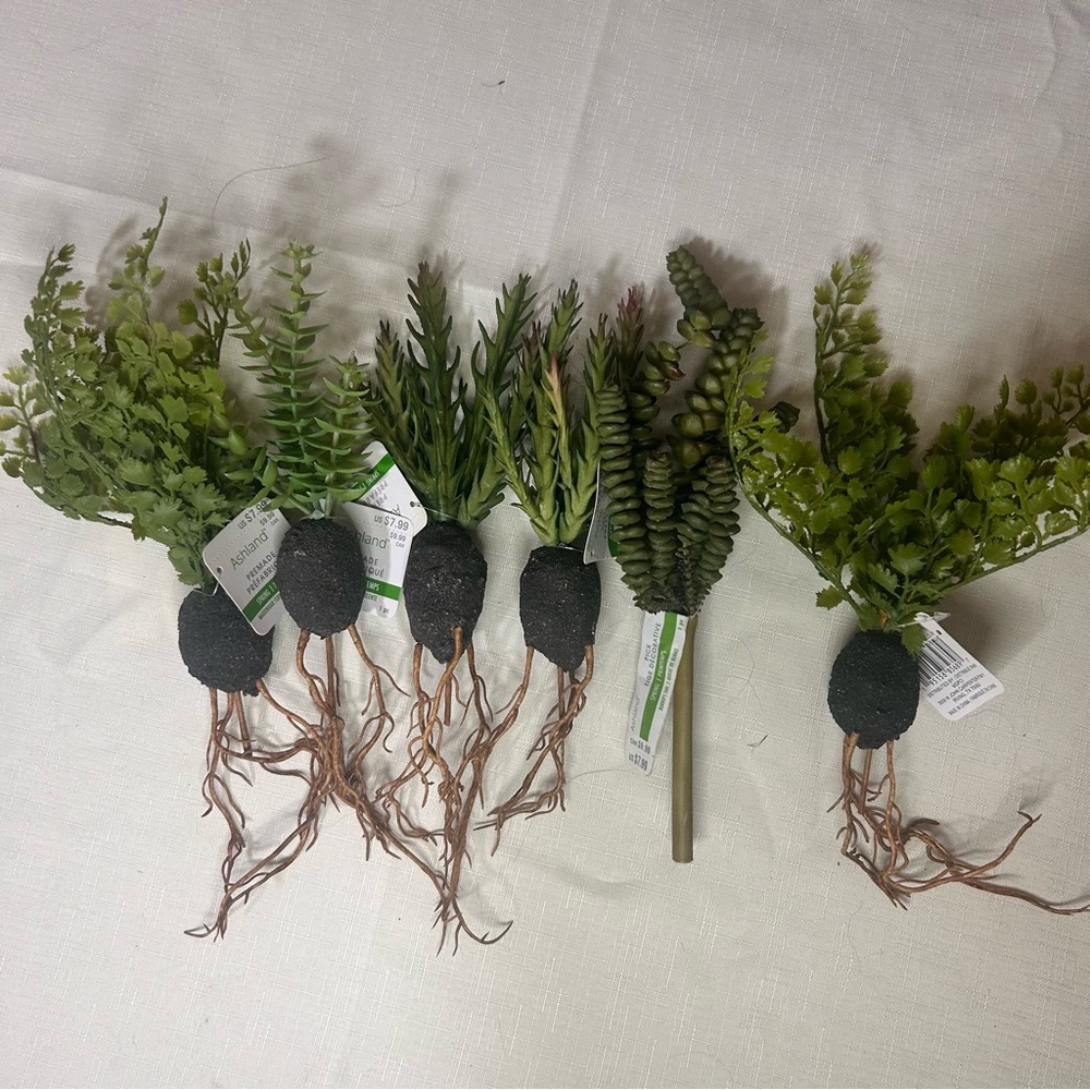 Mixed Succulent Artificial Plant w/Soil Artificial Greenery Bundle nwt